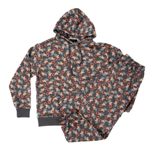 CAFE BOY Allover Hooded Sweatshirt
