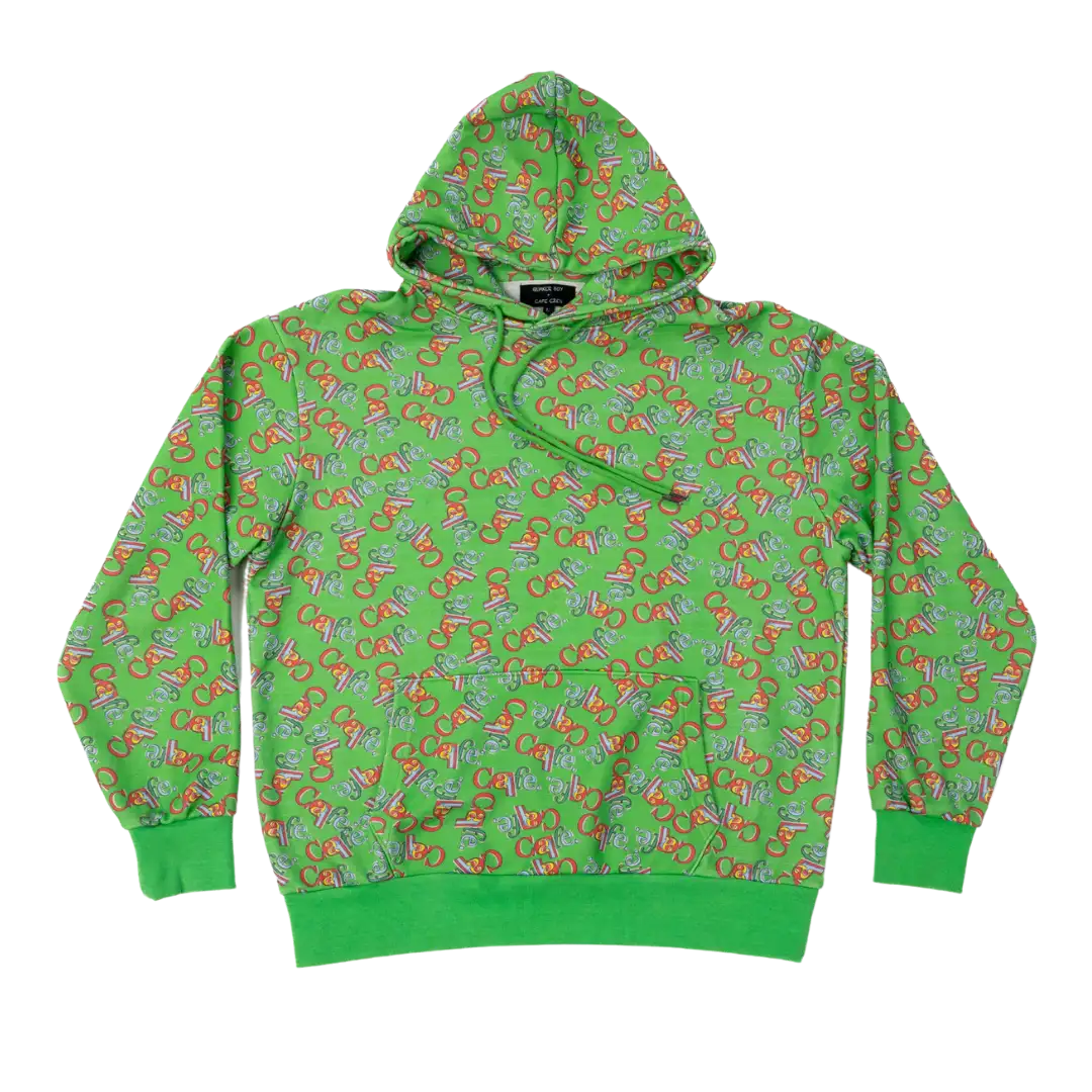 CAFE BOY Allover Hooded Sweatshirt