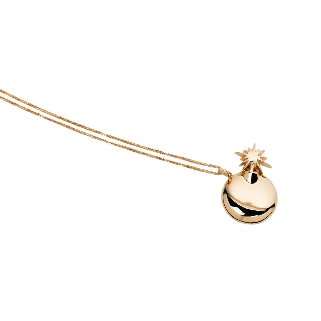 14K Gold Bomb Pendant