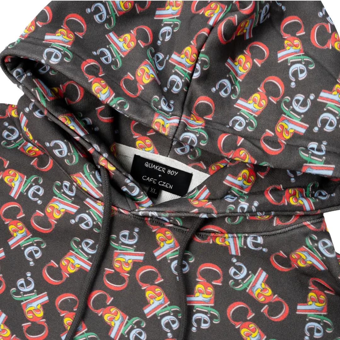 CAFE BOY Allover Hooded Sweatshirt