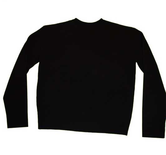 Back of Black Jacquard Knit Blank