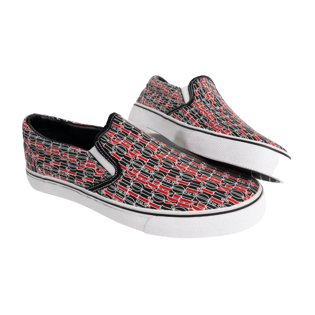 Red bottom 2025 slip ons