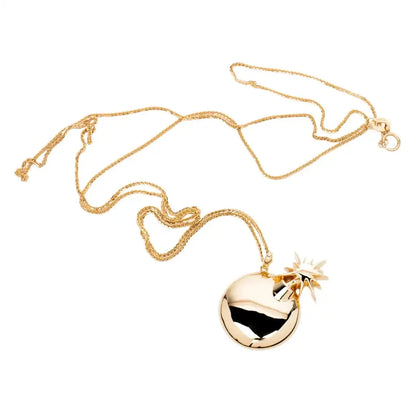 14K Gold Bomb Pendant