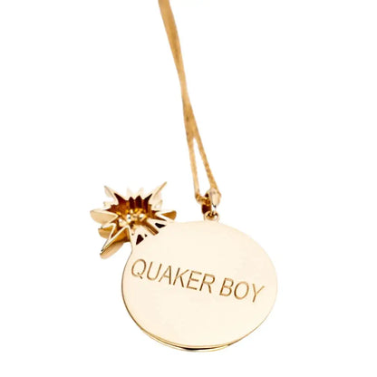 14K Gold Bomb Pendant