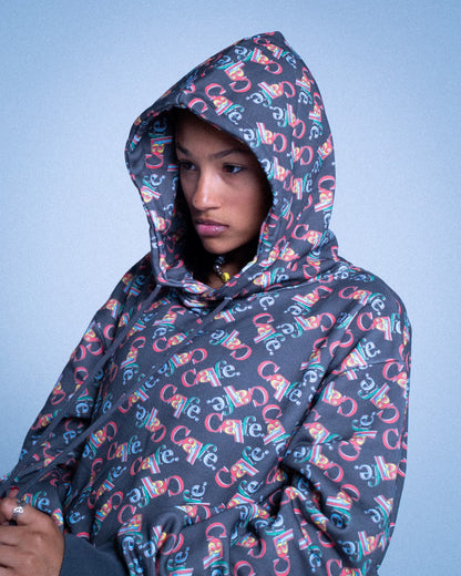 CAFE BOY Allover Hooded Sweatshirt