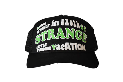 Black Trucker Hat Screenprinted Graphic