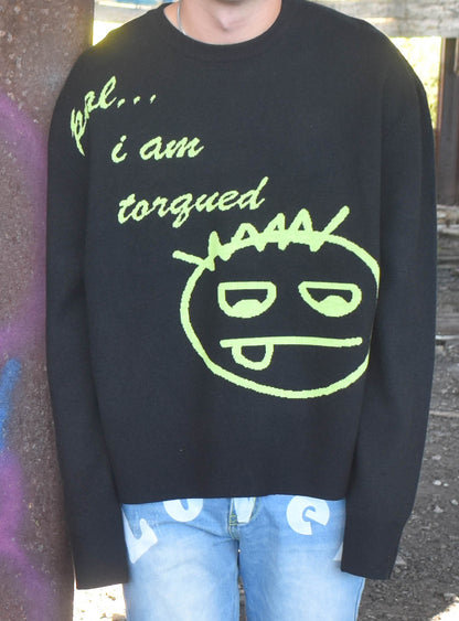 Torqued Oversized Jacquard Knit