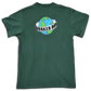 back of pine green t-shirt