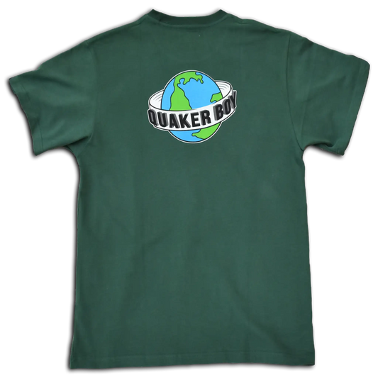back of pine green t-shirt