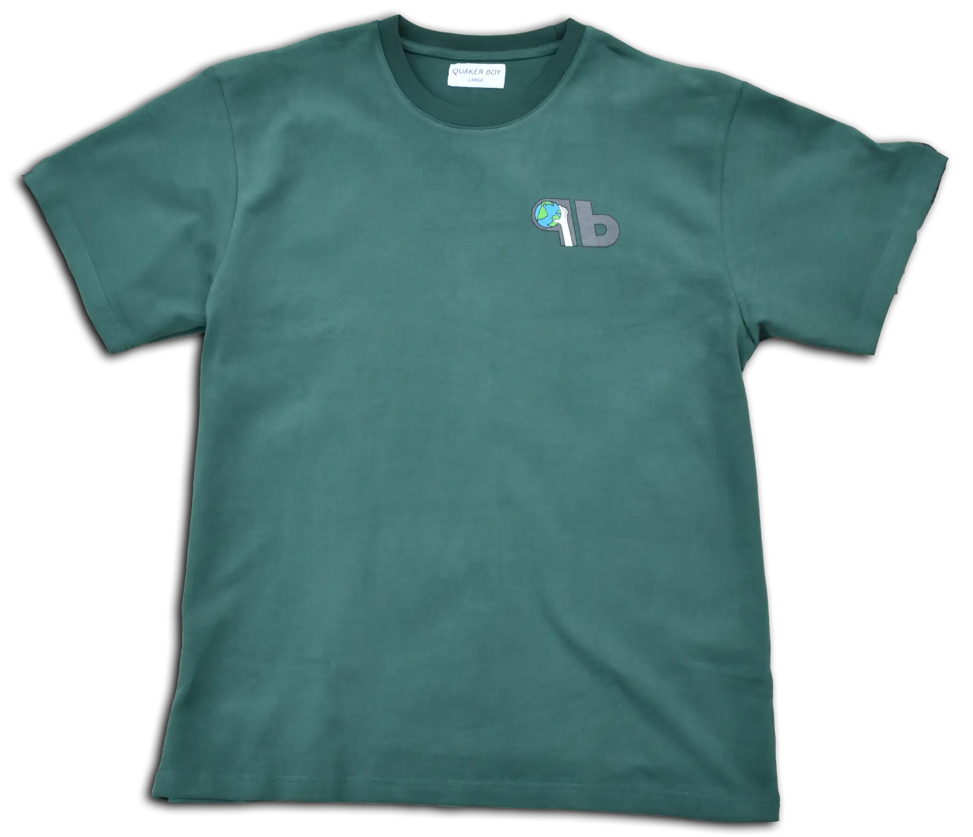 pine green t-shirt with Worldrunner On Breast