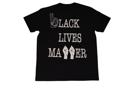 back of black t-shirt black lives matter