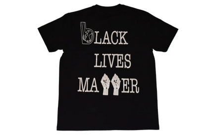 back of black t-shirt black lives matter