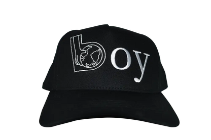 black snapback white embroidery